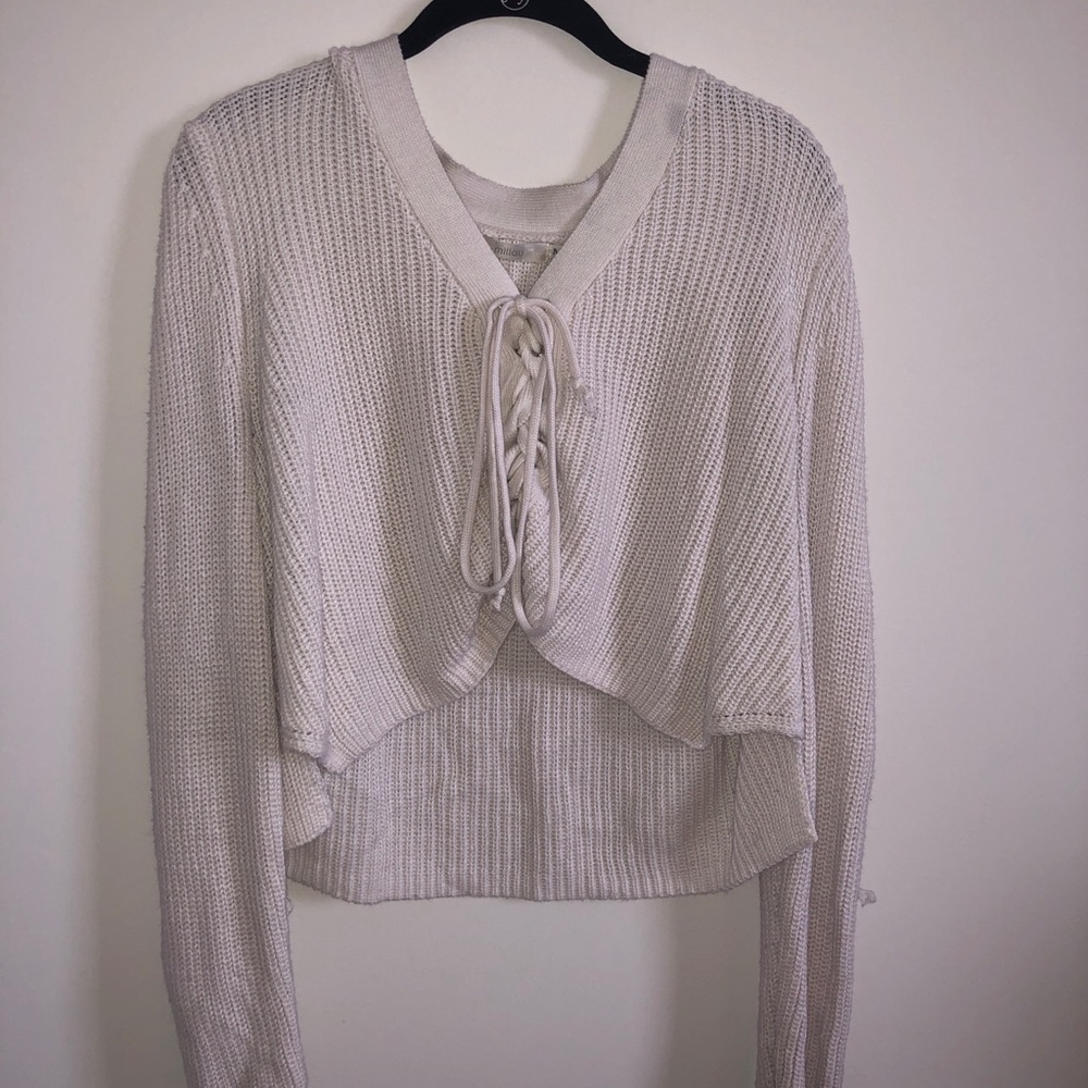 LF Millau White Tie Sweater